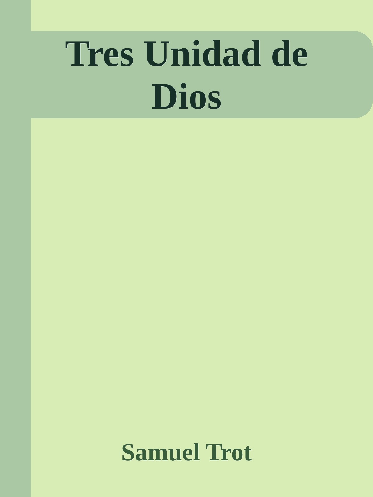 Tres Unidad de Dios