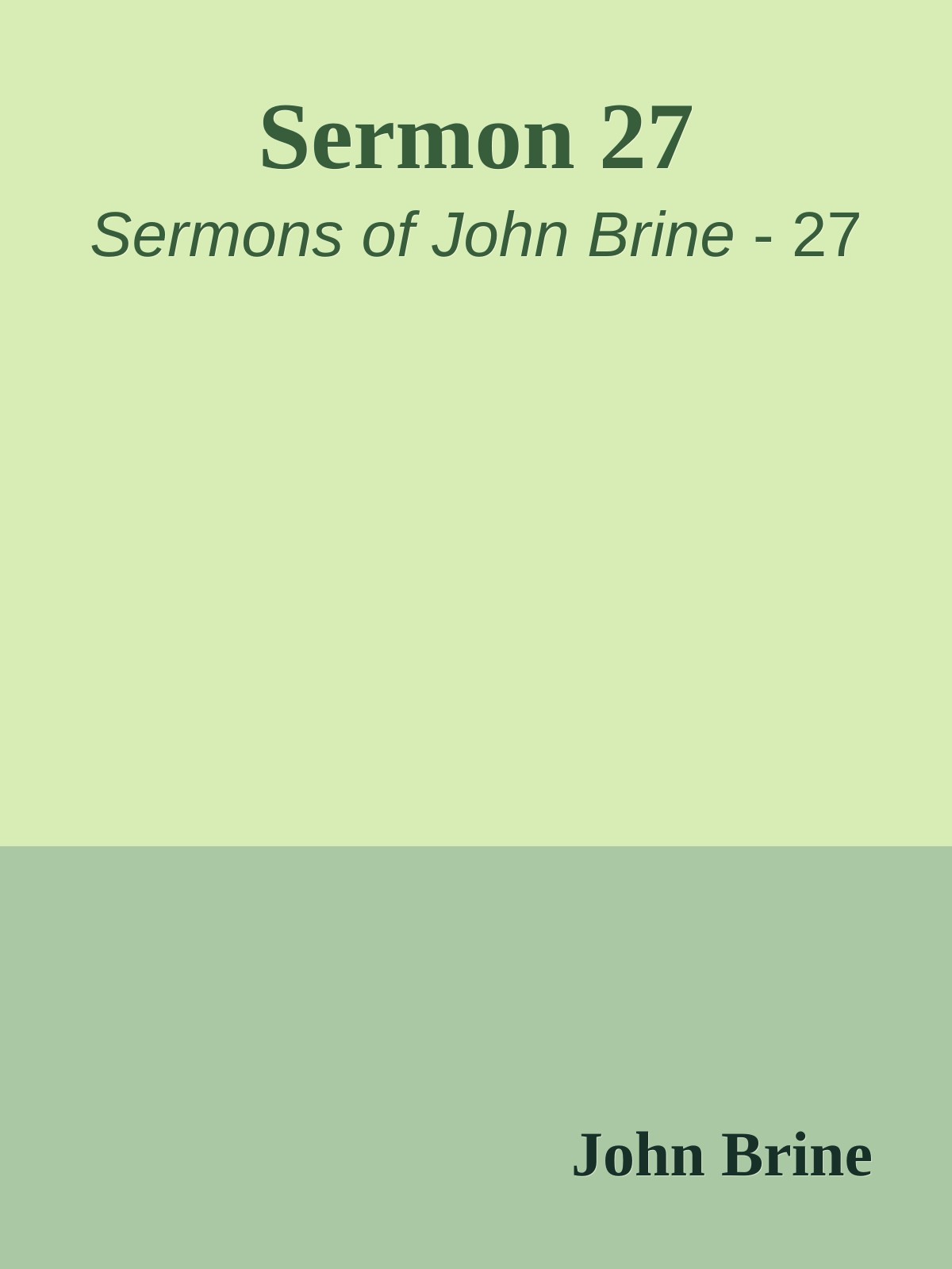 Sermon 27