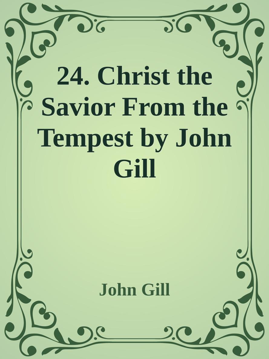 24. Christ the Savior From the Tempest by John Gill